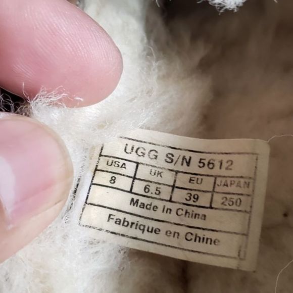 Women's Ugg 5612 Brown Leather Fur Lined Slip-On Slippers Size 8 - Picture 10 of 12